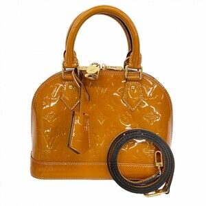 Louis Vuitton Alma BB Vernis Handbag M91585 Rose Velour 2-way bag for women